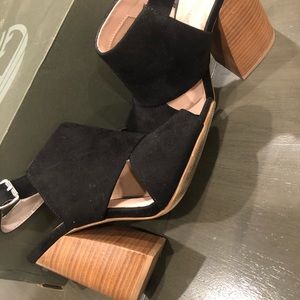 Black heel wedges
